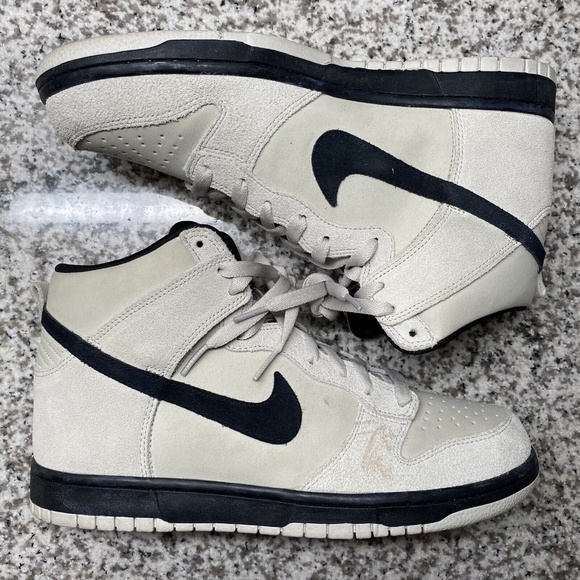 Nike Dunk High “Light Bone” Black (2016) Men’s Size 9.5 [904233-002] Cream